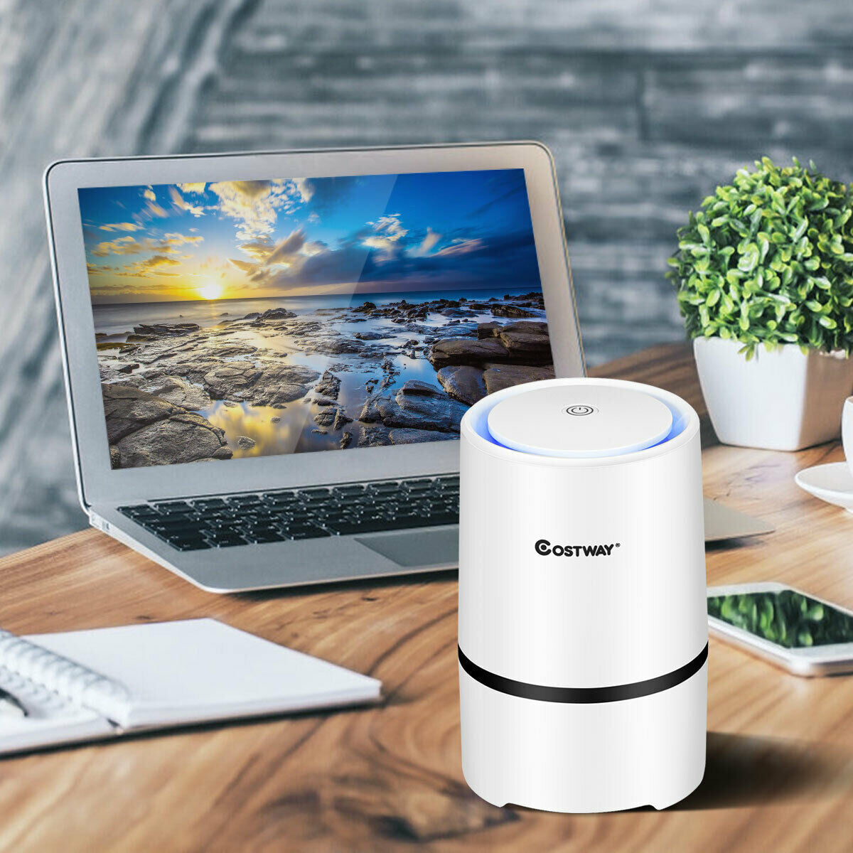 Purificador de aire HEPA compuesto 3 en 1 iónico mini