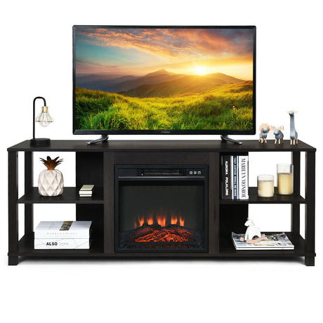 Consola/Mueble para TV de 2 Niveles con Estantes Ajustables
