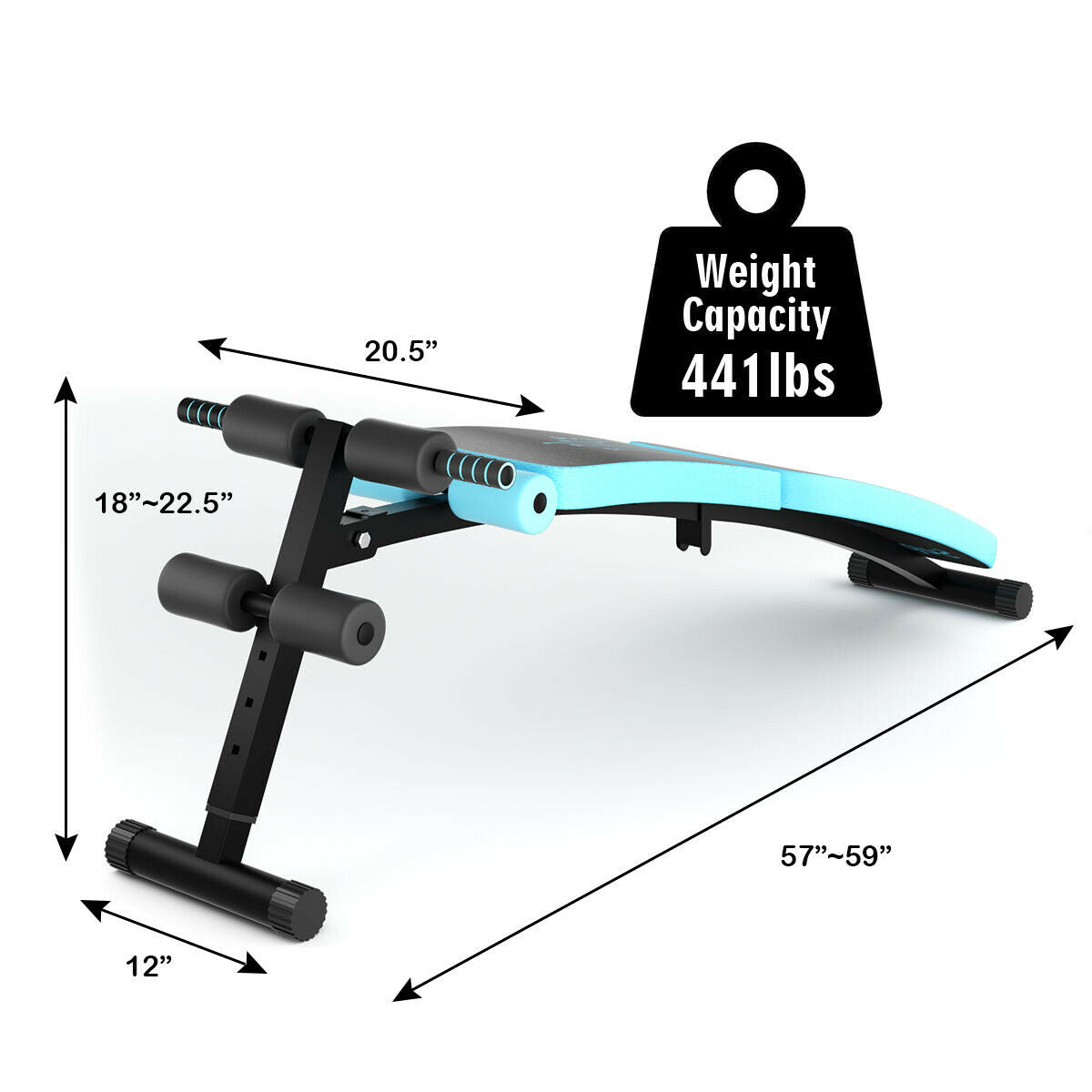 Entrenador Abdominal Twister con Banco de Ejercicios de Altura Ajustable