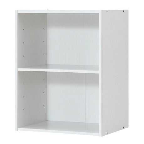 Mueble Expositor Multifuncional de 2 Capas con Gran Capacidad de Almacenamiento - Blanco