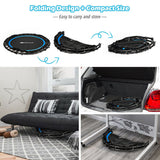 Trampolín de fitness plegable de 40 pulgadas con bandas de resistencia para el hogar ajustable