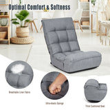 Sofá perezoso plegable con silla de suelo ajustable de 4 posiciones
