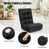 Sofá perezoso plegable con silla de suelo ajustable de 4 posiciones