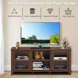 Mueble para TV y centro de entretenimiento para televisores de hasta 65 pulgadas con gabinetes de almacenamiento