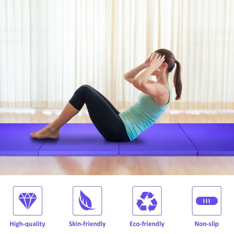 Colchoneta plegable de gimnasia de 4 pies x 10 pies x 2 pulgadas