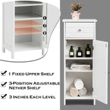 Mueble de almacenamiento de madera para baño con cajón y estante