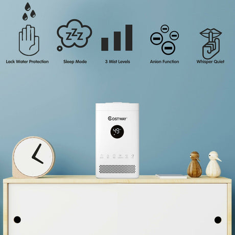 Humidificador de aire de llenado superior silencioso de 3,5 l con múltiples modos
