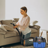 Aspiradora en seco y húmedo de 18 V, 2.7 galones, 4 HP de potencia máxima, inalámbrica, con batería de 2.0 Ah - Azul