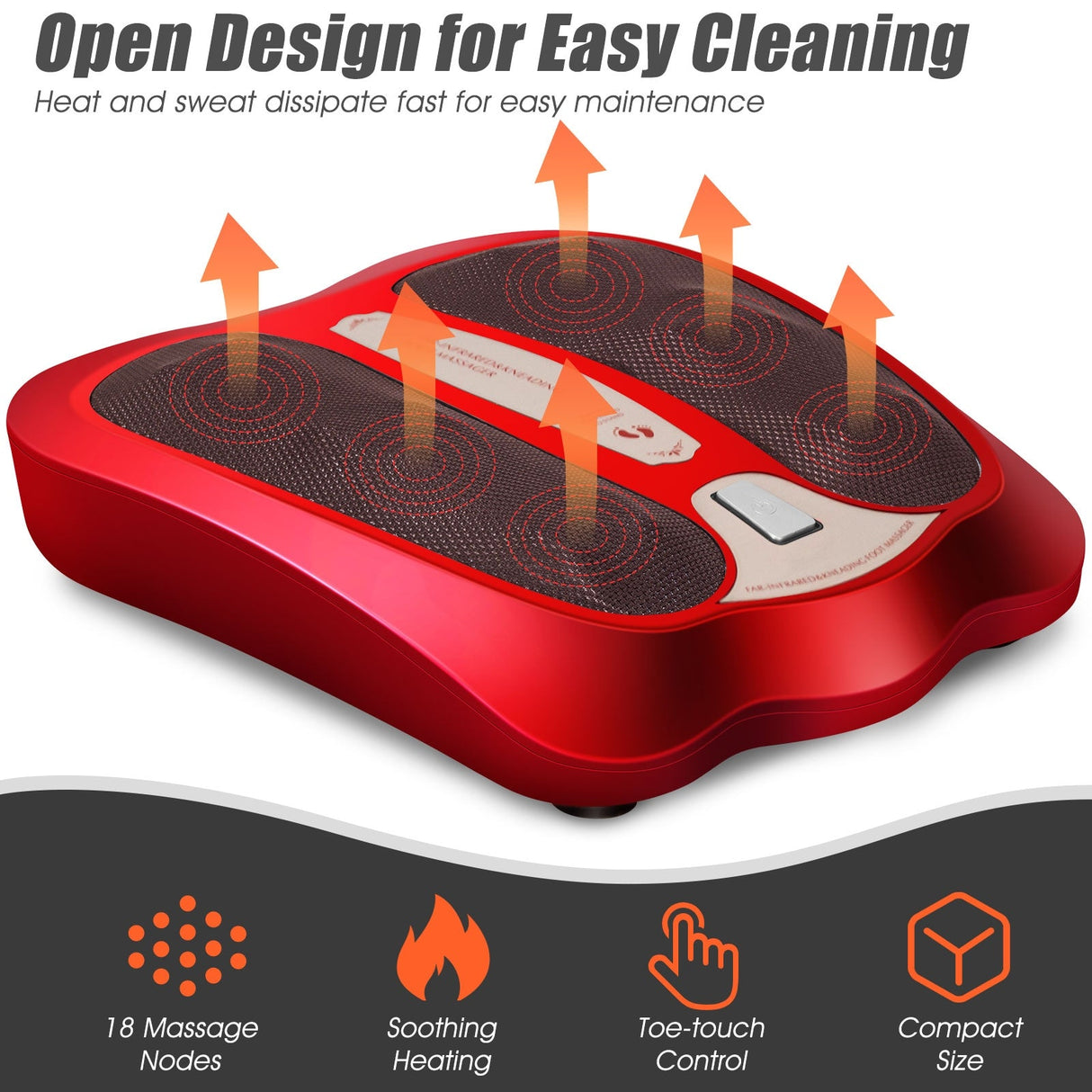 Shiatsu Heated Electric Kneading Foot and Back Massager
