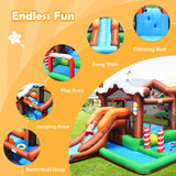 Castillo hinchable inflable con tobogán y escalador para niños sin soplador