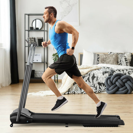 Cinta de Correr Plegable Compacta con Control de Aplicación por Pantalla Táctil - Negra