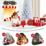 Árbol de Navidad artificial delgado tipo lápiz sin luces de 1,8 m con soporte metálico