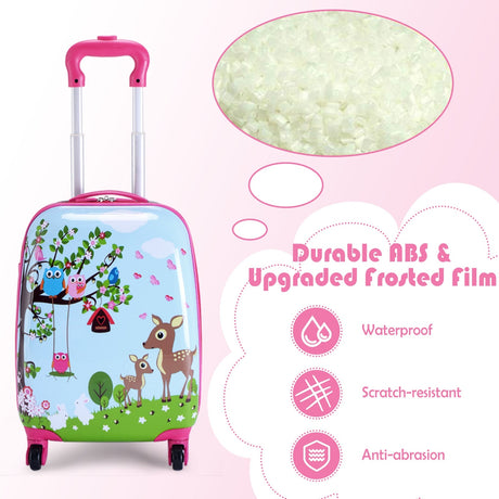 Juego de 2 piezas de equipaje de mochila de maleta ABS para niños