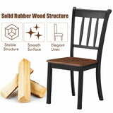 2 sillas de comedor de madera maciza Whitesburg con respaldo de huso