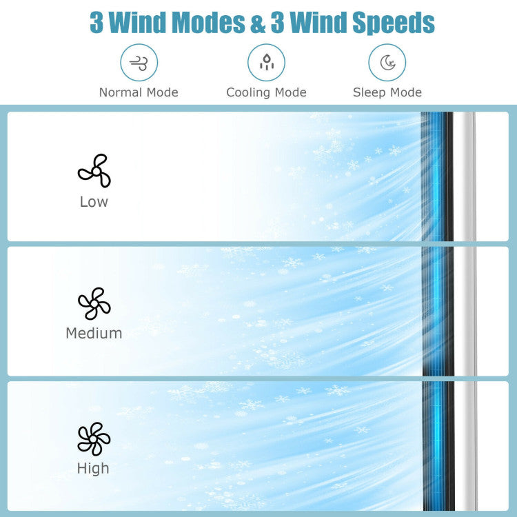 Ventilador de torre de 41" con 3 modos y velocidades
