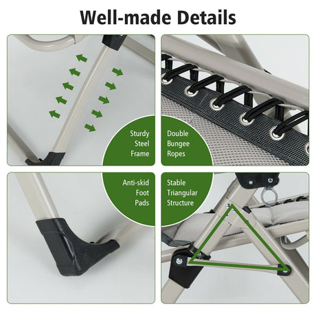 2 reclinables ajustables acolchadas para salón con almohada extraíble para la cabeza - Negro