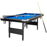 Mesa de billar plegable de 6 pies con juego completo de bolas - Azul