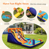Castillo Hinchable 4 en 1 para Niños con Piscina Splash sin Soplador