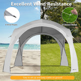 Refugio para el sol de patio de 3.35 x 3.35 metros, tienda de campaña tipo toldo, portátil, UPF 50+, para exteriores y playa - Blanco