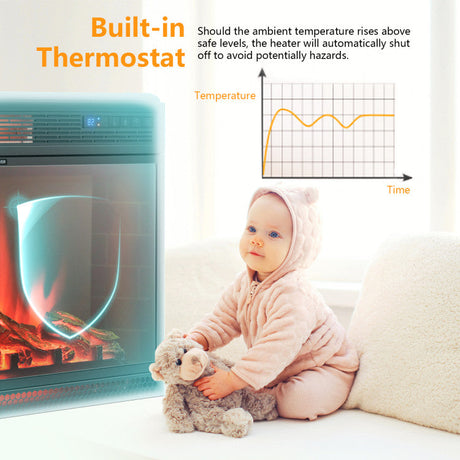 Chimenea eléctrica de 28" con control remoto
