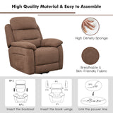 Sofá reclinable eléctrico con bolsillo lateral y control remoto