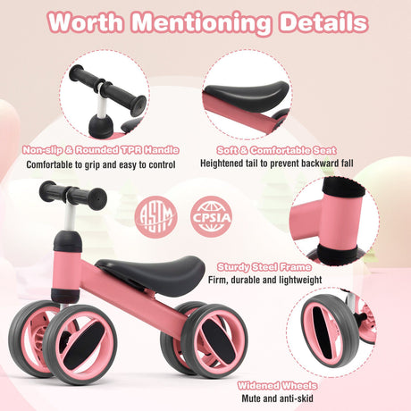 Bicicleta de equilibrio de 4 ruedas para bebé