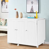 Mesa de costura plegable, estantes, mueble de almacenamiento, carrito artesanal con ruedas