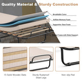 Cama Plegable Portátil con Colchón de Espuma Viscoelástica y Estructura de Metal Resistente Hecho en Italia