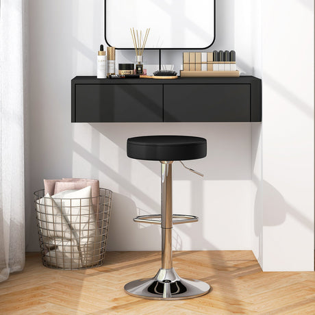 1 taburete redondo de bar, silla de pub giratoria ajustable