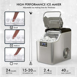 Máquina de hielo portátil con pala y cesta
