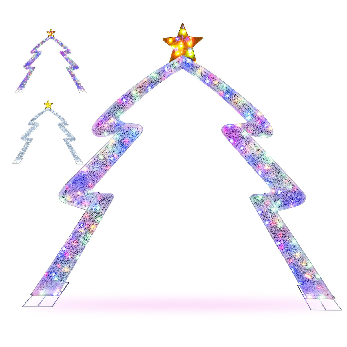Arcada con forma de árbol de Navidad de 2.68 metros con estrella superior