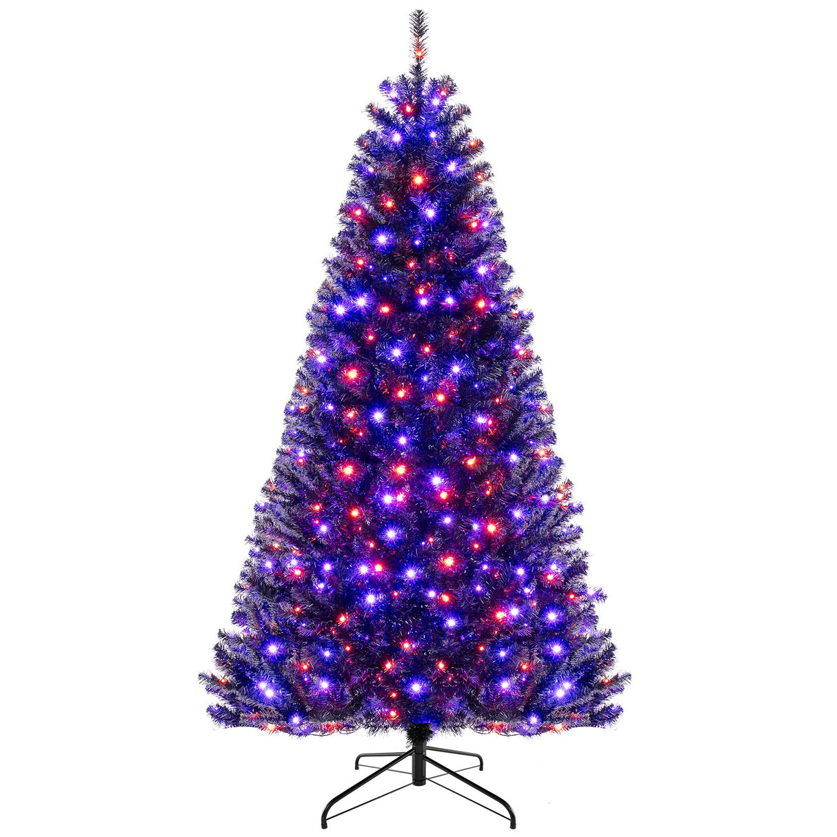 Árbol de Navidad Artificial de 6/7/8 Pies con 6 Modos de Iluminación y Sonidos Escalofriantes