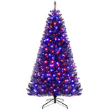 Árbol de Navidad Artificial de 6/7/8 Pies con 6 Modos de Iluminación y Sonidos Escalofriantes