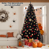 Árbol de Navidad Artificial de 6/7/8 Pies con 6 Modos de Iluminación y Sonidos Escalofriantes