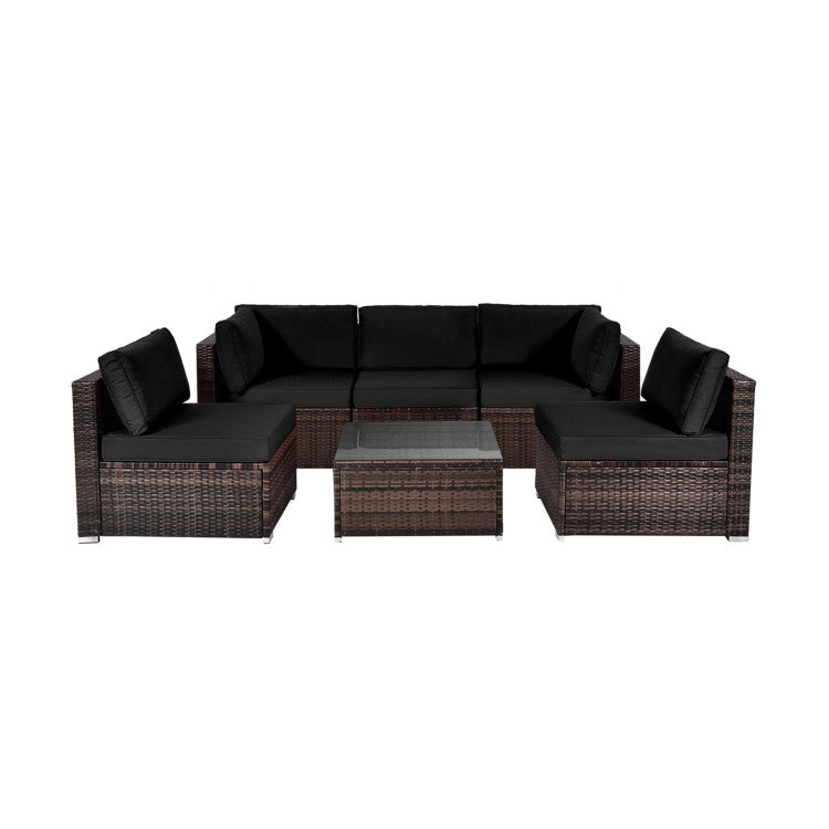 Juego de salón de patio de 8 piezas: comodidad y estilo combinados