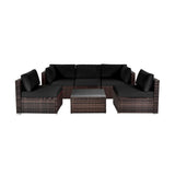 Juego de salón de patio de 8 piezas: comodidad y estilo combinados