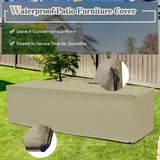 Juego de muebles de ratán de 8 piezas que ahorra espacio para patio con caja de almacenamiento y cubierta impermeable - Gris