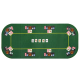 Tablero de póker plegable de 79 x 36 pulgadas para 8 jugadores con bolsa de transporte y portavasos