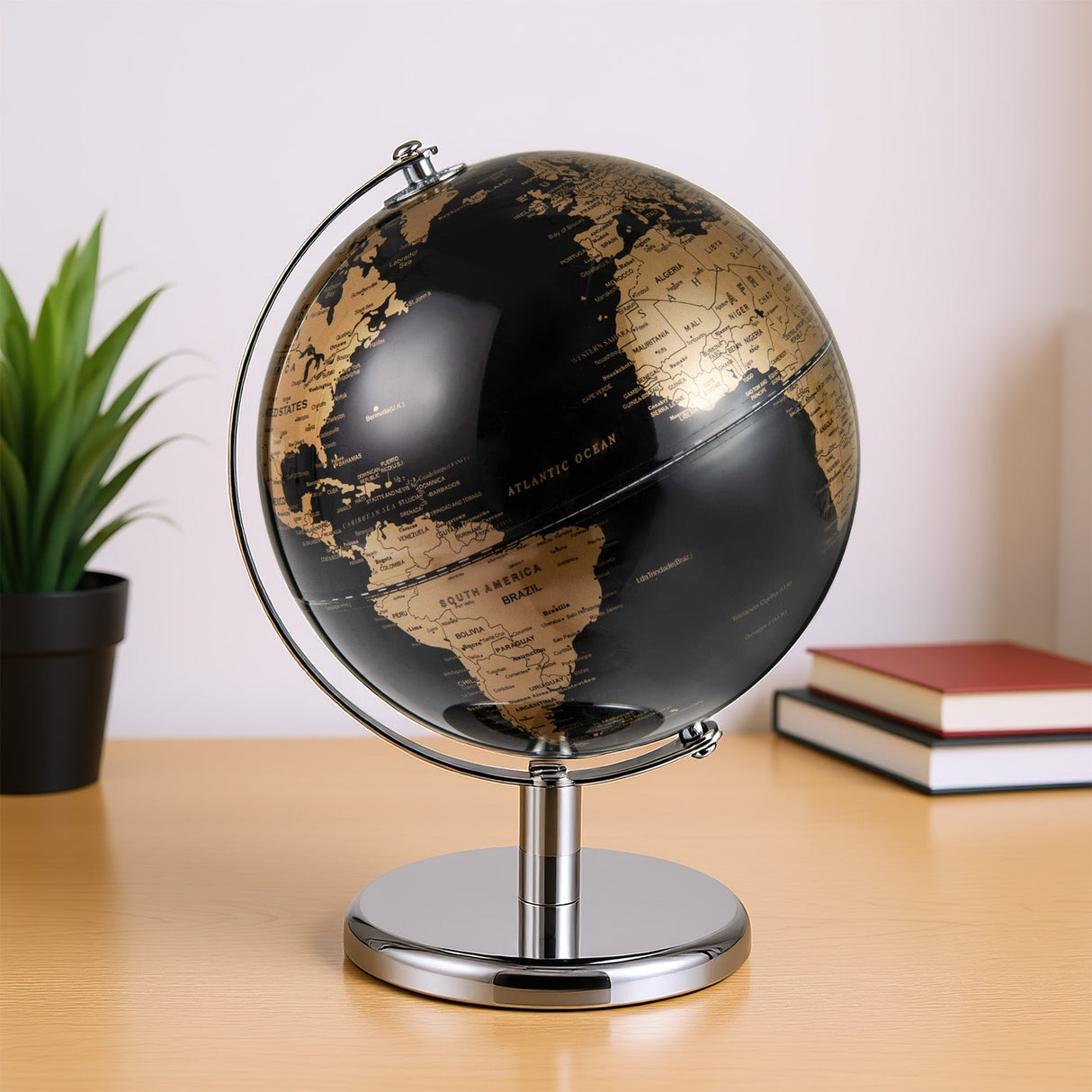 Globo Terráqueo de 8" Decorativo Moderno de Sobremesa