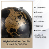 Globo Terráqueo de 8" Decorativo Moderno de Sobremesa