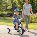 Triciclo infantil plegable 8 en 1 con capota extraíble y barra de empuje