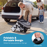 Triciclo infantil plegable 8 en 1 con capota extraíble y barra de empuje