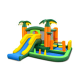 Castillo Hinchable Tropical 8 en 1 con 2 Piscinas de Bolas, Tobogán y Túnel (sin inflador)