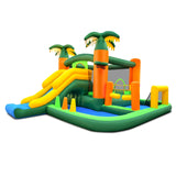 Castillo Hinchable Tropical 8 en 1 con 2 Piscinas de Bolas, Tobogán y Túnel (sin inflador)