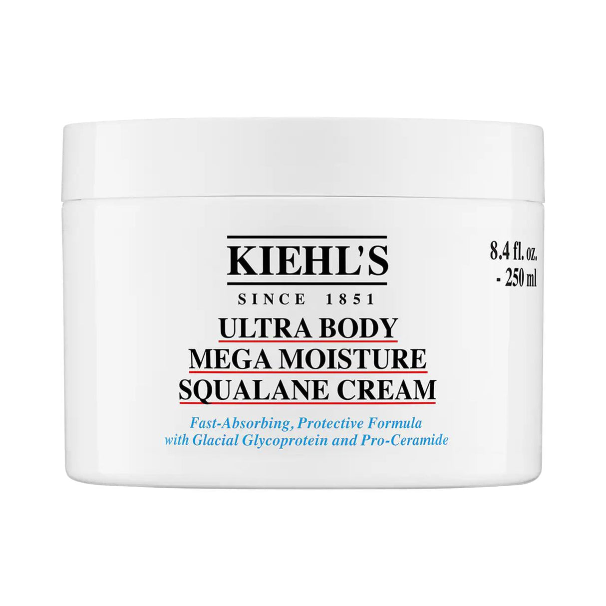 Ultra Body - Mega Moisture Squalane Cream for Dry, Sensitive Skin | Hydrating Body Lotion, 3-Day Moisture, Paraben-Free
