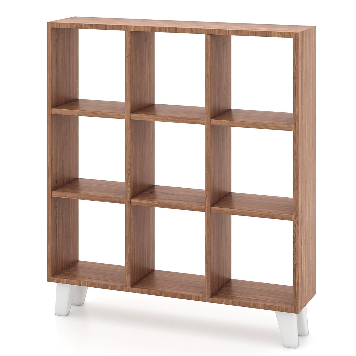 Estantería de 9 cubos con 6 baldas extraíbles y patas de soporte elevadas