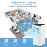 Aire acondicionado portátil de 9000 BTU con temporizador