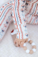 Pijama de Navidad de Bambú Candy Cane Lane - Zippy