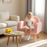 Sillón infantil con cómodo respaldo y reposabrazos - Rosa
