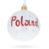 Flag of Poland Glass Ball Christmas Ornament 3.25 Inches